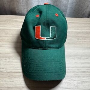 Captivating Headgear Miami Hurricanes Hat Mens OSFA Green Snapback NCAA The U